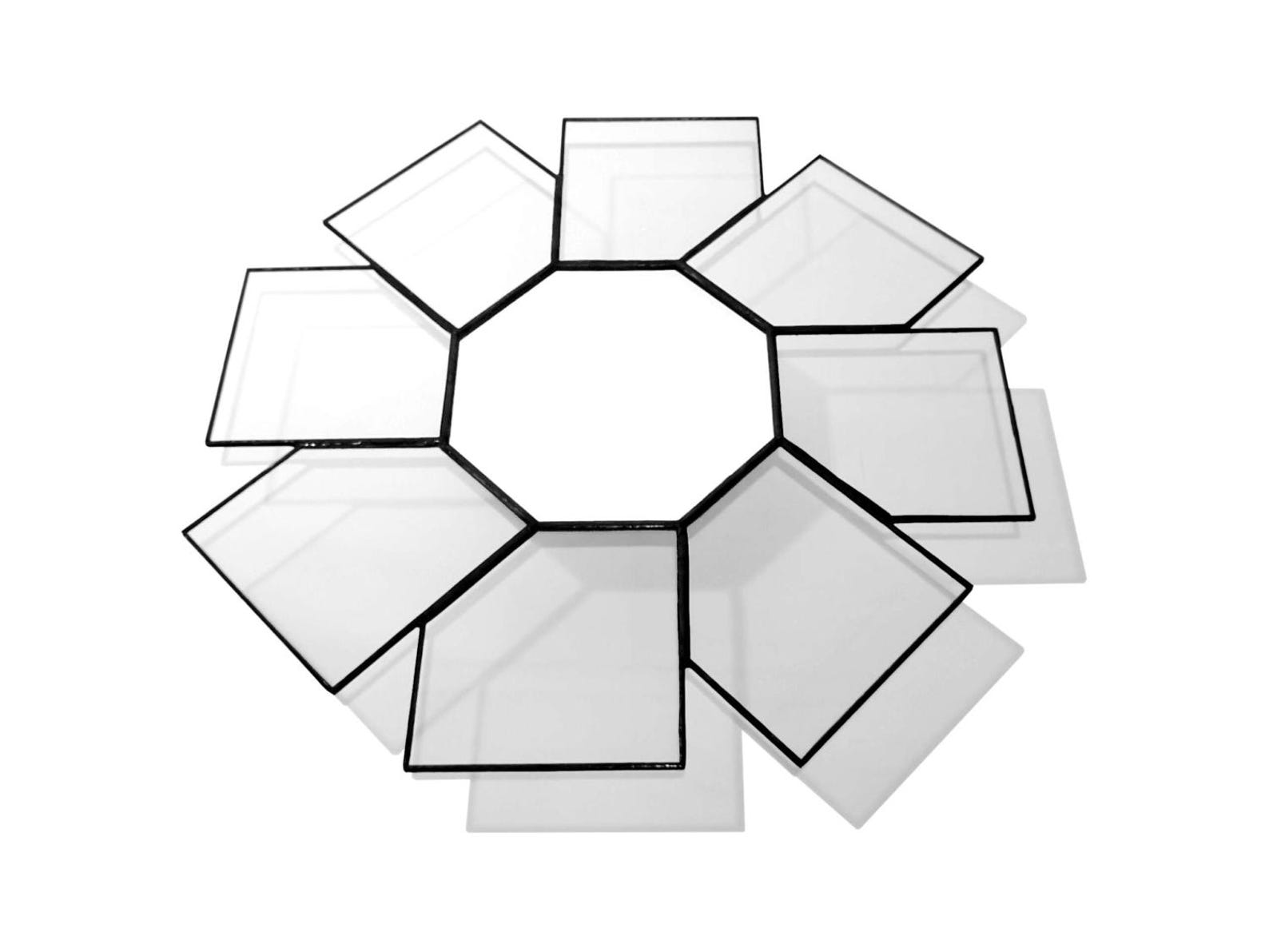 Mirror Pinwheel 37cm Diameter Wall Hanging Mirror Octagonal Mirror