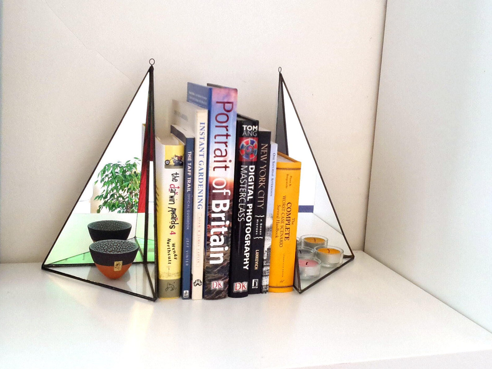Corner Display Shelf Triangle Display Shelf Bookends | Etsy
