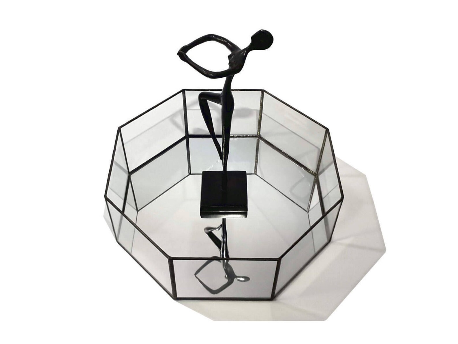 Mirror Box Shelf Octagon Stained Glass Shelf Shelfie Shelf Wall Display