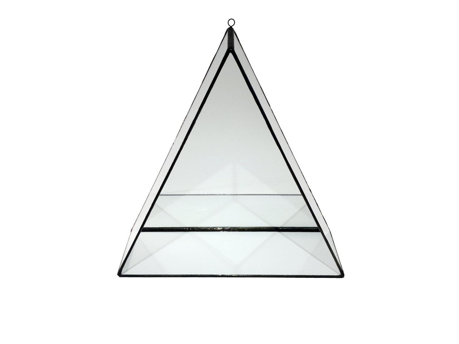 Mirror Box Triangle Wall Hanging Display Shelf Geometric Etsy UK