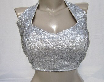 silver sparkle blouse