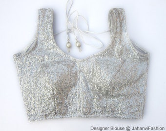 silver sparkle blouse