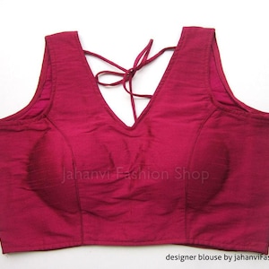 40&quot; bust - Saree Blouse V Neck Readymade Designer Saree Blouse, Wedding Bridal Blouse, Ready to Ship