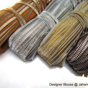 Bordure Gota indienne, fine bordure décorative métallique pour travaux manuels, cadeau parfait pour les artisans, cadeau parfait pour les artisans