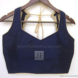 Neckholder-Bluse, Semi Neckholder-Stil Saree-Bluse, Sari Top Bauchtanz, auf Bestellung Saree-Bluse, Designer-Bluse Saree