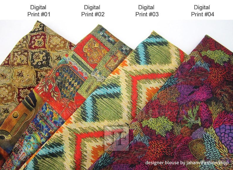 Multicolor Silk Saree Blouse: Backless, Boat Neck, Custom Fit image 3