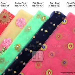 Embroidery Sari Blouse: Golden V Neck - For Bridal Saree, Princess Cut, Padded image 7