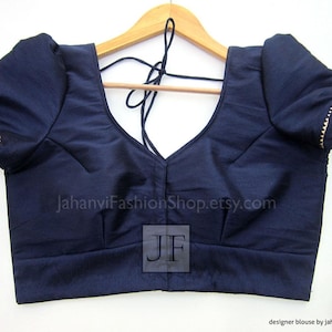 Saree-blouse met V-hals, op bestelling gemaakte Saree-blouse, designer Saree-blouse dames, Indiase Saree-blouse, gestikte Saree-blouse