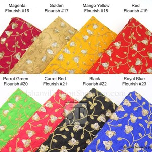 Camicetta Sari ricamata in oro: Top corto da festa con scollo rotondo e ampio immagine 6