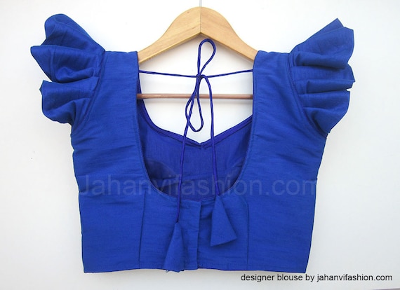 pr triple sleeve pattern readymade net fancy blouse