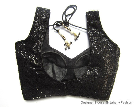 black glitter blouse