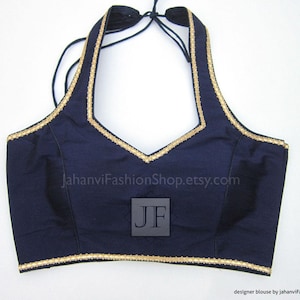 Halter Neck Style Saree Blouse, Made To Order Saree Blouse , Designer Saree Blouse women, Belly Dance blouse, Modern Style