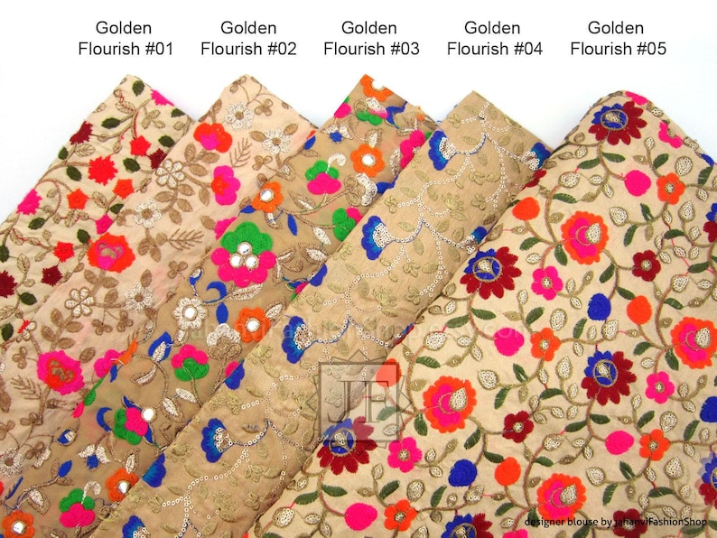 Embroidered Dupion Silk Sari Blouse: Long Sleeves, Modern Crop Top image 3