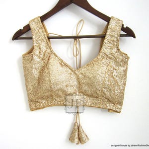 Glitter Sequins Saree Blouse, Made To Order Saree Blouse, Made To Order Sari Top Women, Gold Sequin Blouse, Stitched Saree Blouse