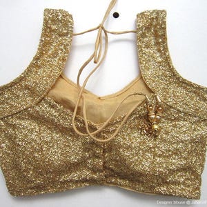 Made To Order Saree Blouse, Glitter Sequins Saree Blouse, Golden Sequin Blouse, Gold Blouse, Stitched Saree Blouse, Bridal Saree Blouse