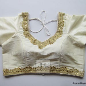 Blusa sari de diseñador para boda hecha a pedido disponible en más de 30 colores populares Blusa sari de diseñador para mujer Blusa de diseñador
