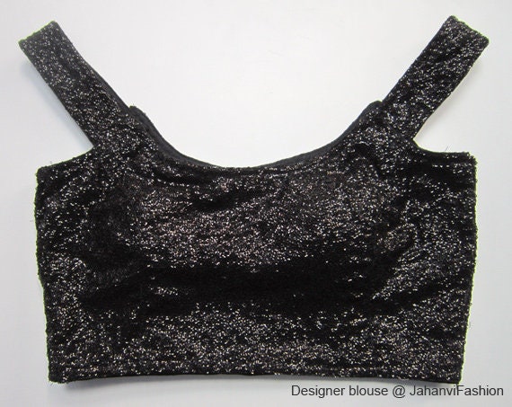 black glitter blouse