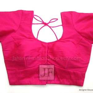 Made To Order Round Neck Saree Blouse, Designer Saree Blouse for women, Traditional Indian Saree Blouse, Stitched Saree Blouse