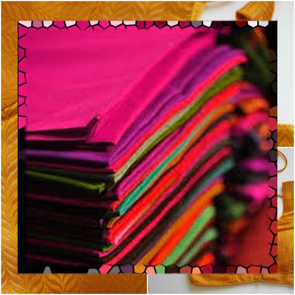 Saree en coton automne - Vêtements pour femmes sari automne - Robe sari automne multicolore - Saree automne indien - Automne sari rouge
