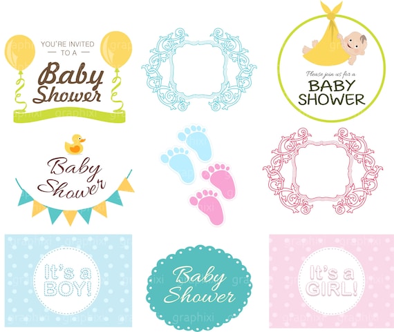 Download Baby Shower Svg Baby Shower Clipart Invitation Svg Files Etsy