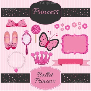 Ballerina Bella, ragazza,clipart uso commerciale,grafica vettoriale bambini , danza ,i bambini ,le immagini digitali,rosa, principessa