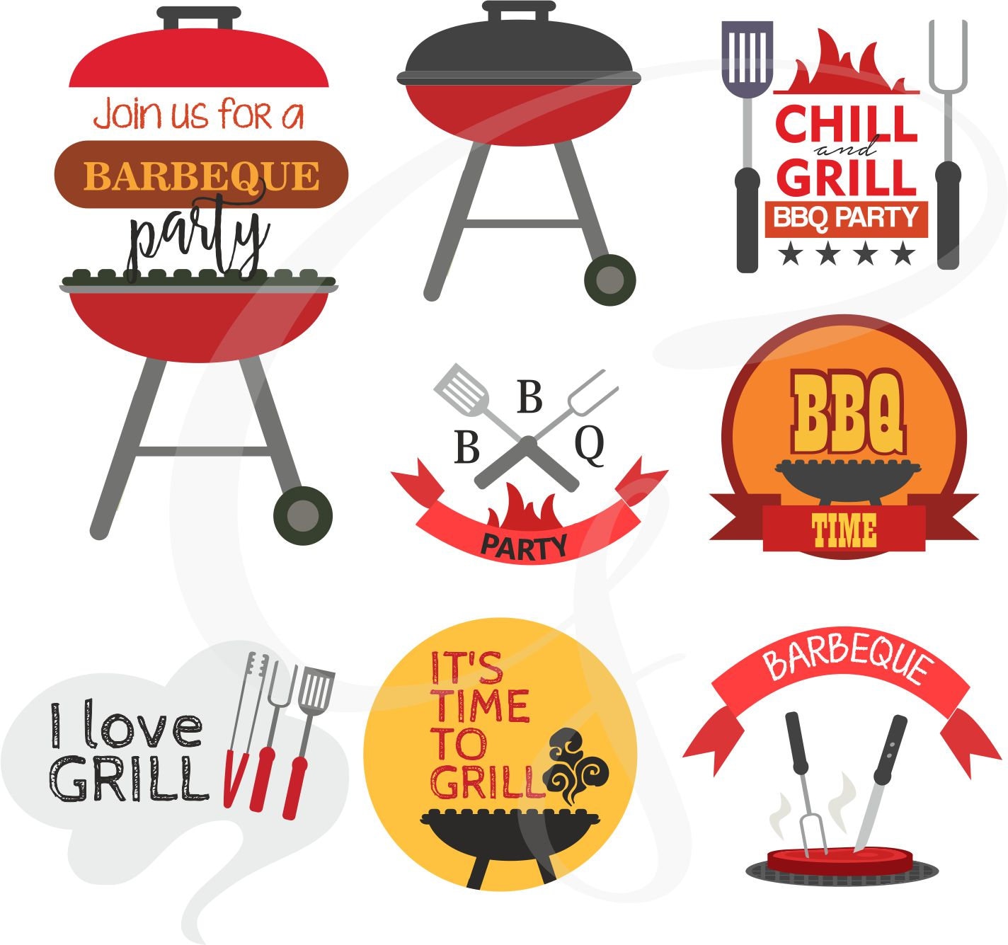 Bbq Clipart, Bbq Graphics, Outdoor Barbecue Clipart, Invitation