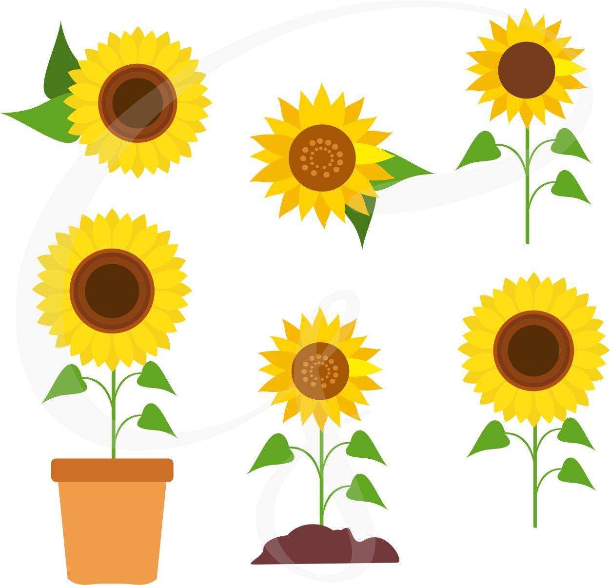 Download Sunflower clipart sunflower vector sunflowers flower | Etsy