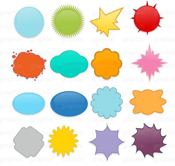 Colorburst Border Bursted Clip Art Borders