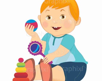 Clipart Toddler, Baby boy, clipart commercial use, kids vector graphics, playing, kids, digital images, baby, toys