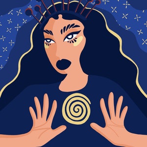 A5 Print / The Female Solar System Bold Art Illustration Print | Etsy