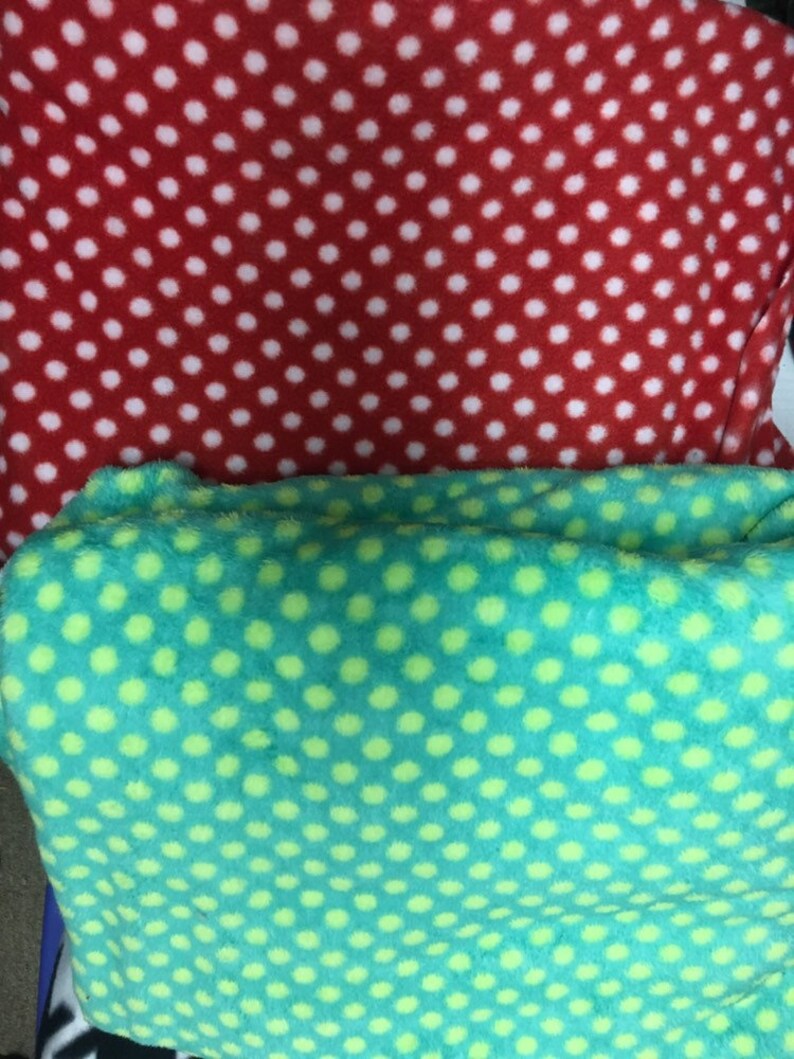 Polka Dot Fleece Dog Coat