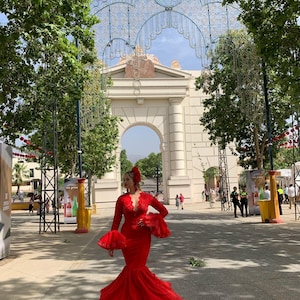 Flamencokleid in roter Farbe