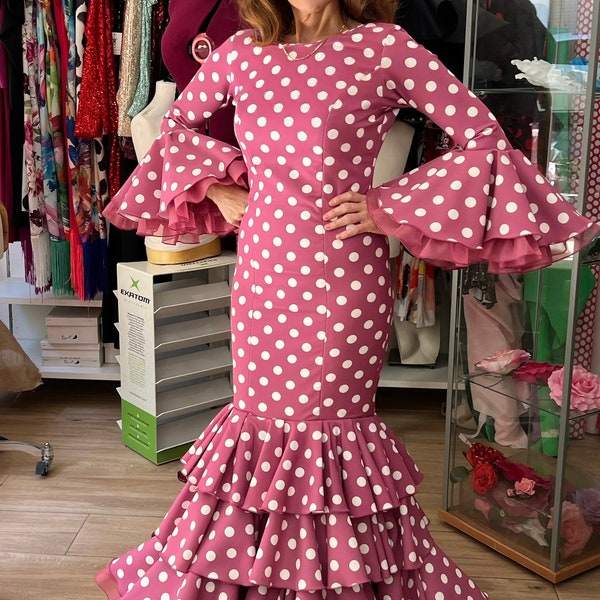 Vestido de flamenca en tela bielastica