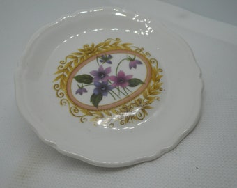 stunning French porcelain small miniature decorative plate