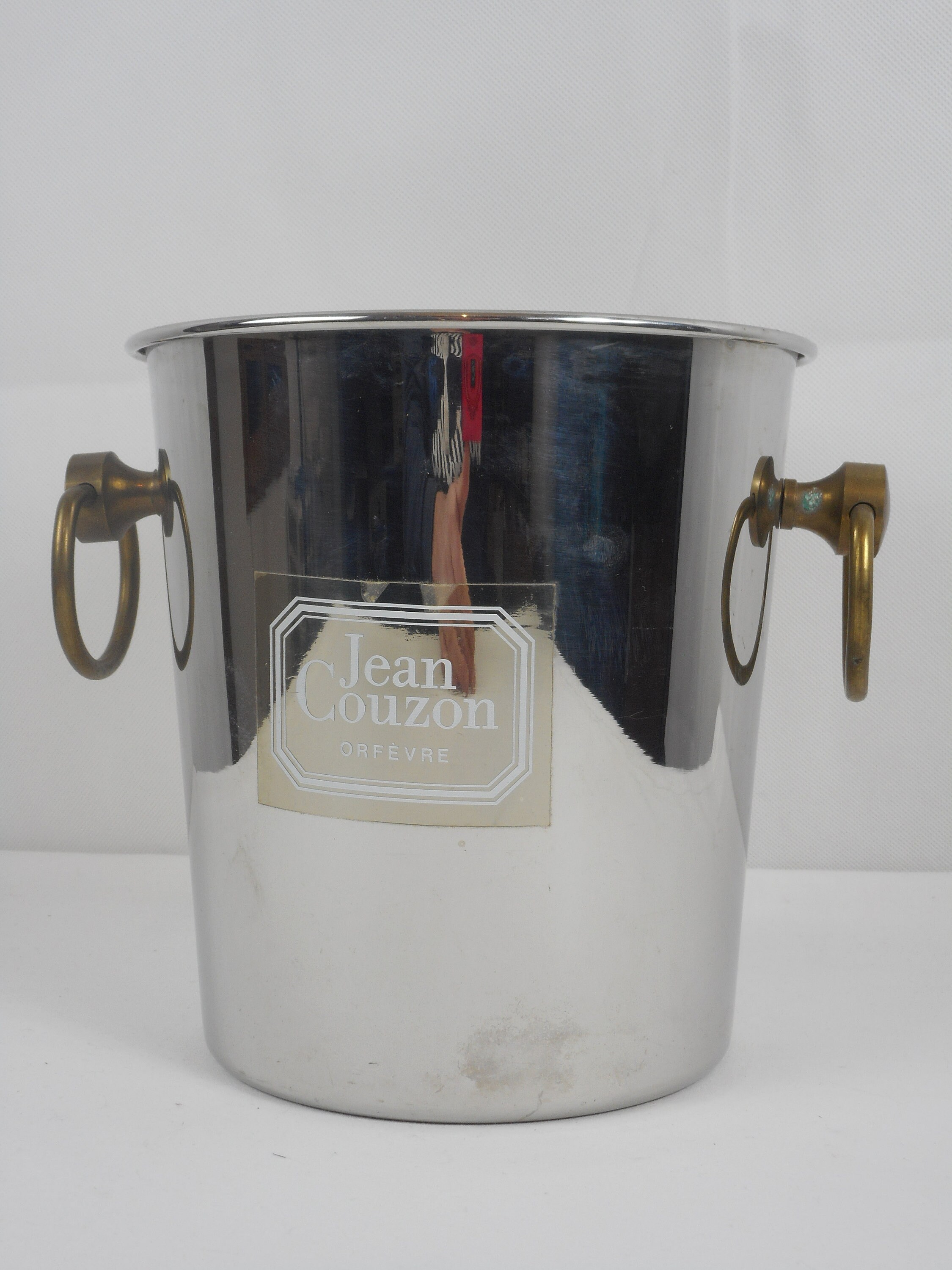 Superbe Millésime Français Seau à Glace Au Champagne en Acier Inoxydable Jean Couzon