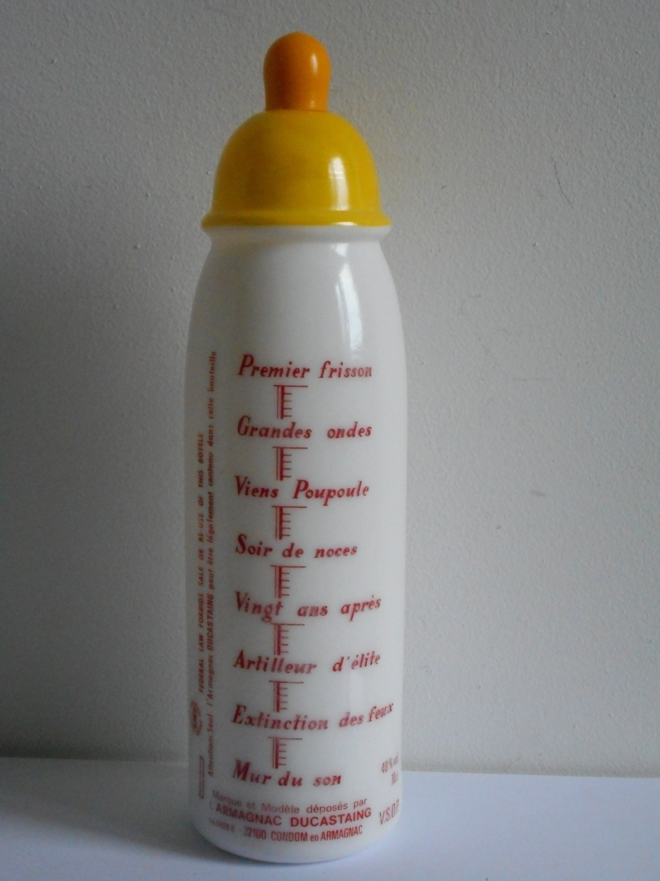 Carafe en Verre Français'armagnac Oplaine Conçue Comme Un Biberon Pour Bébé