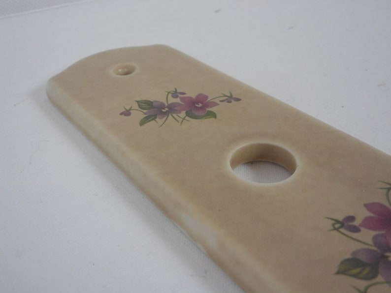 stunning vintage French Limoges porcelain door finger plate plaque