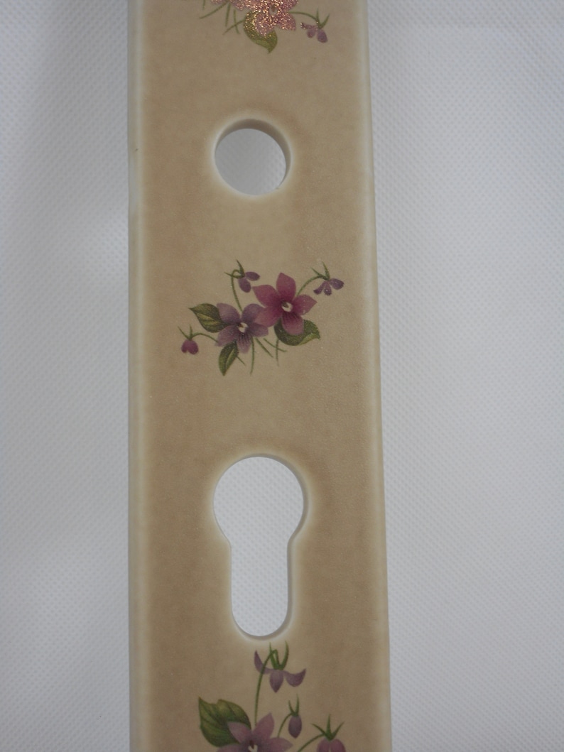stunning vintage French Limoges porcelain door finger plate plaque