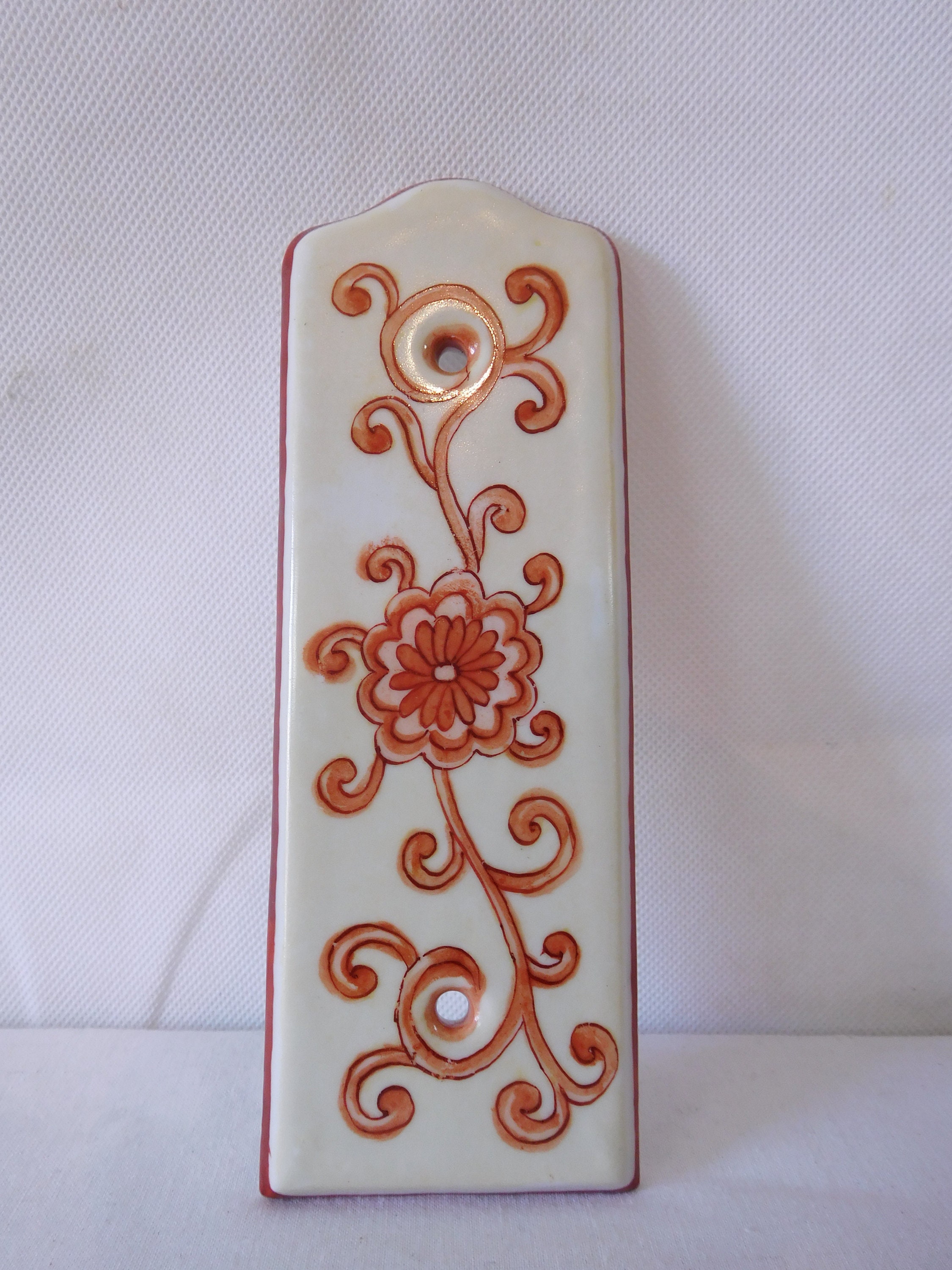 Vintage Français Limoges Porcelaine Porte Doigt Plaque/Plaque