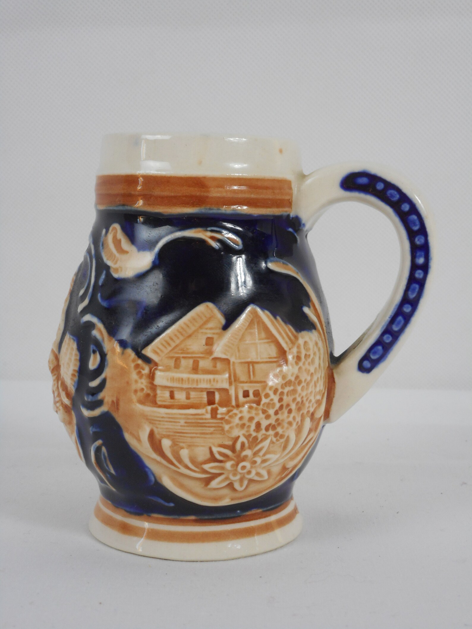 Stunning vintage German ceramic tankard / stein Etsy