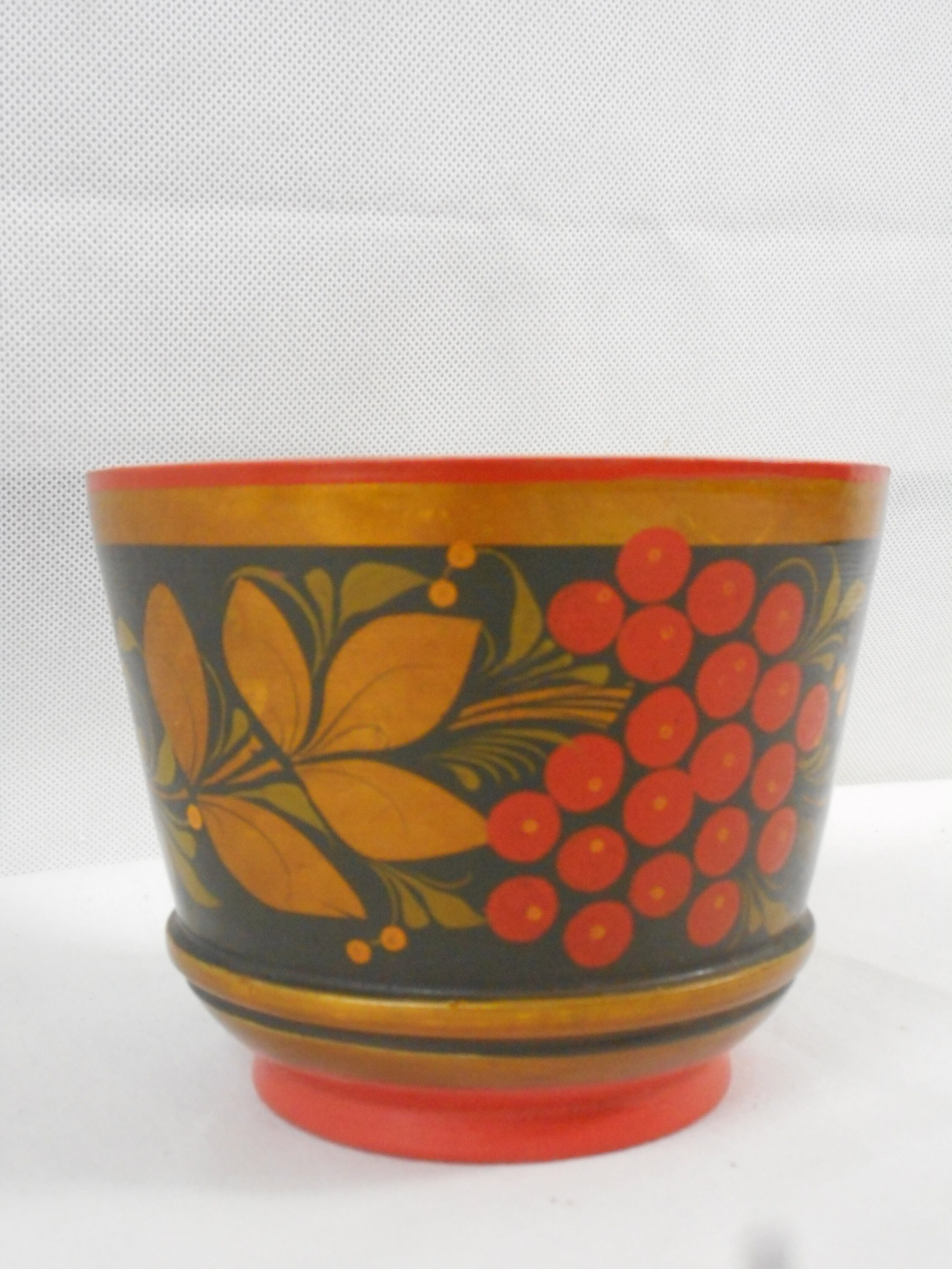 Vintage Urss/Bol en Bois Russe Peint à La Main