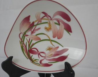 stunning vintage French Limoges porcelain shaped trinket dish / trinket tray