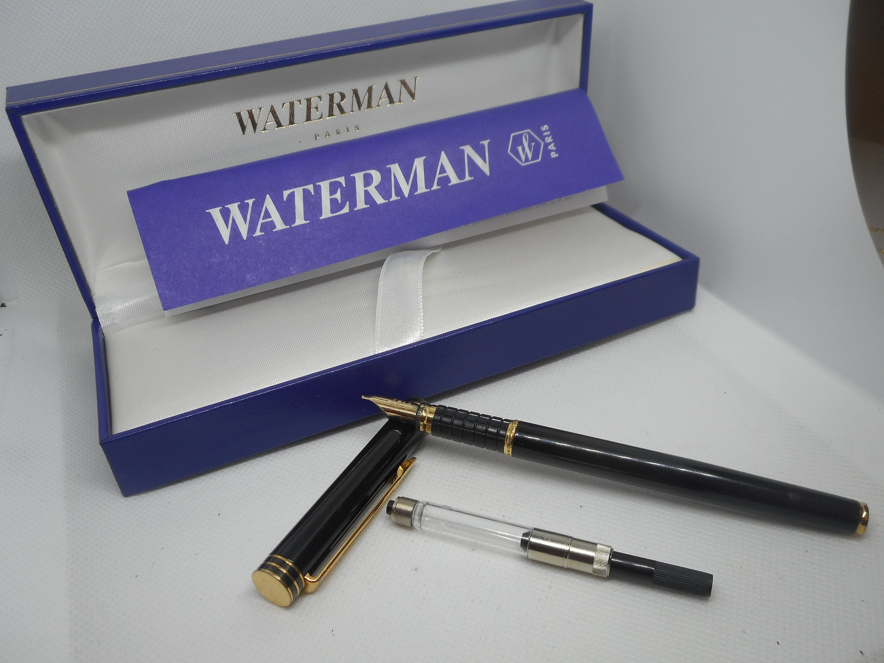 Stunning vintage WATERMAN Ideal Paris 18k gold nib Fountain | Etsy