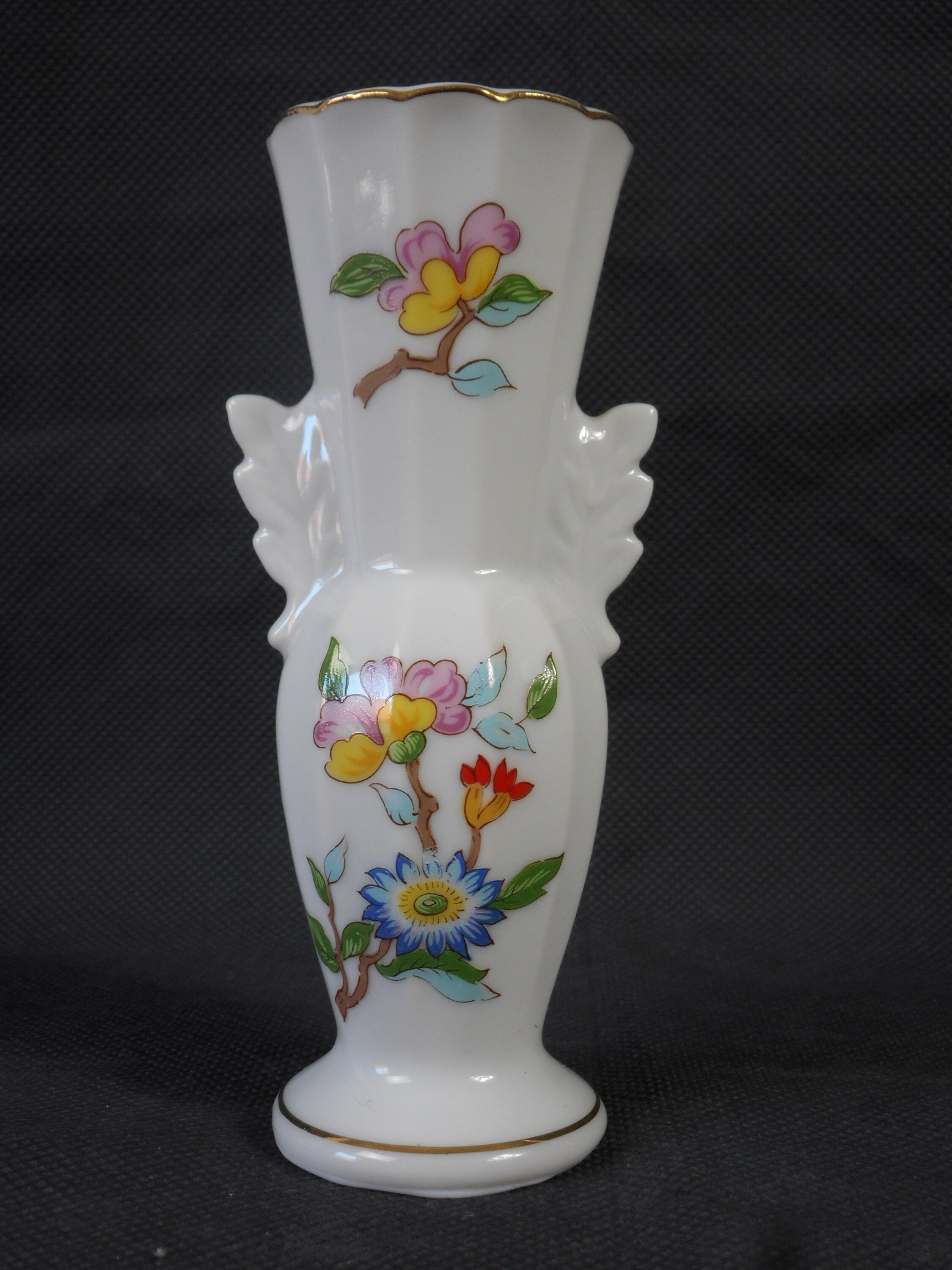 Superbe Petit Vase Miniature Décoratif en Porcelaine Français Vintage
