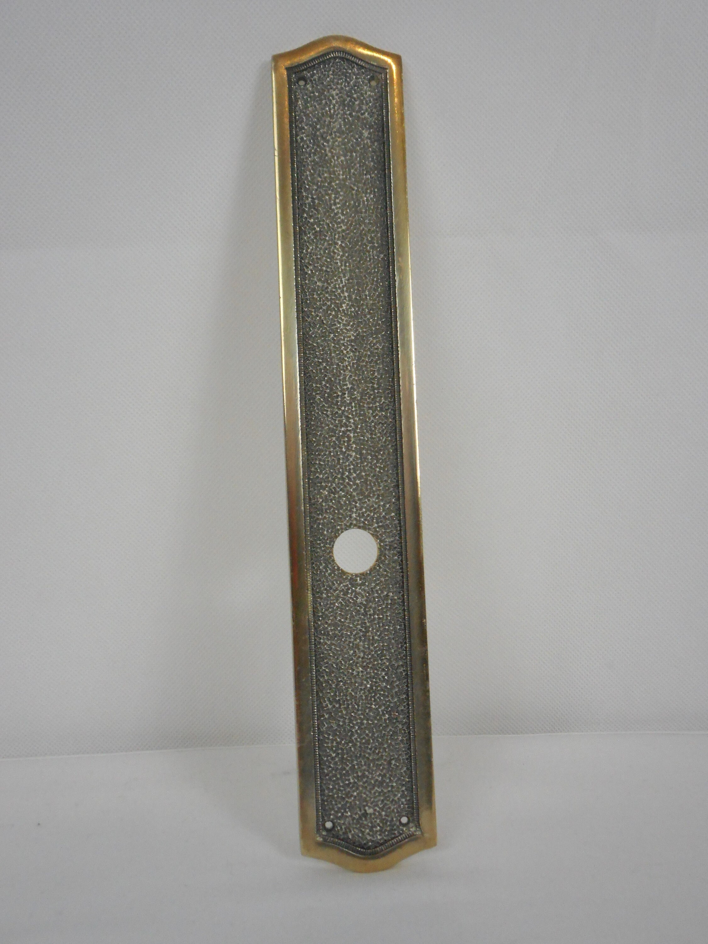 Superbe Métal Français Vintage; Plaque d'doigt de Porte/Plaque