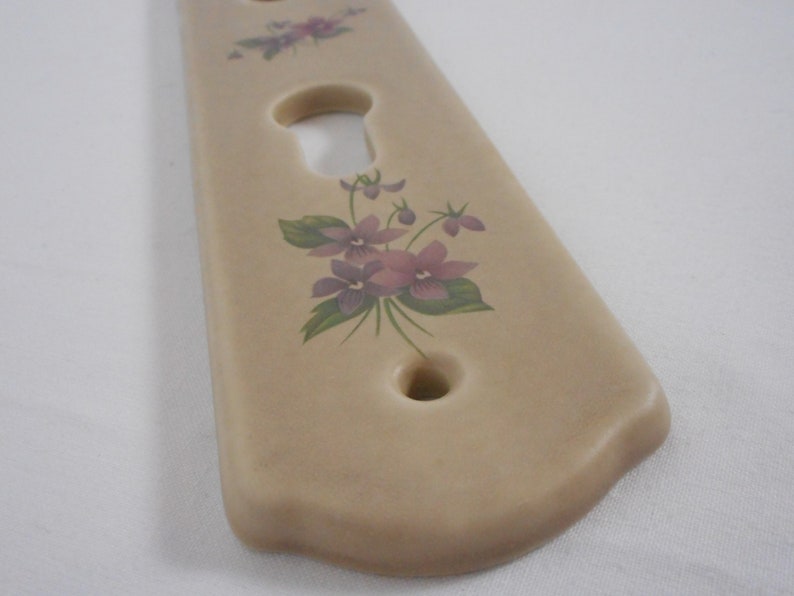 stunning vintage French Limoges porcelain door finger plate plaque