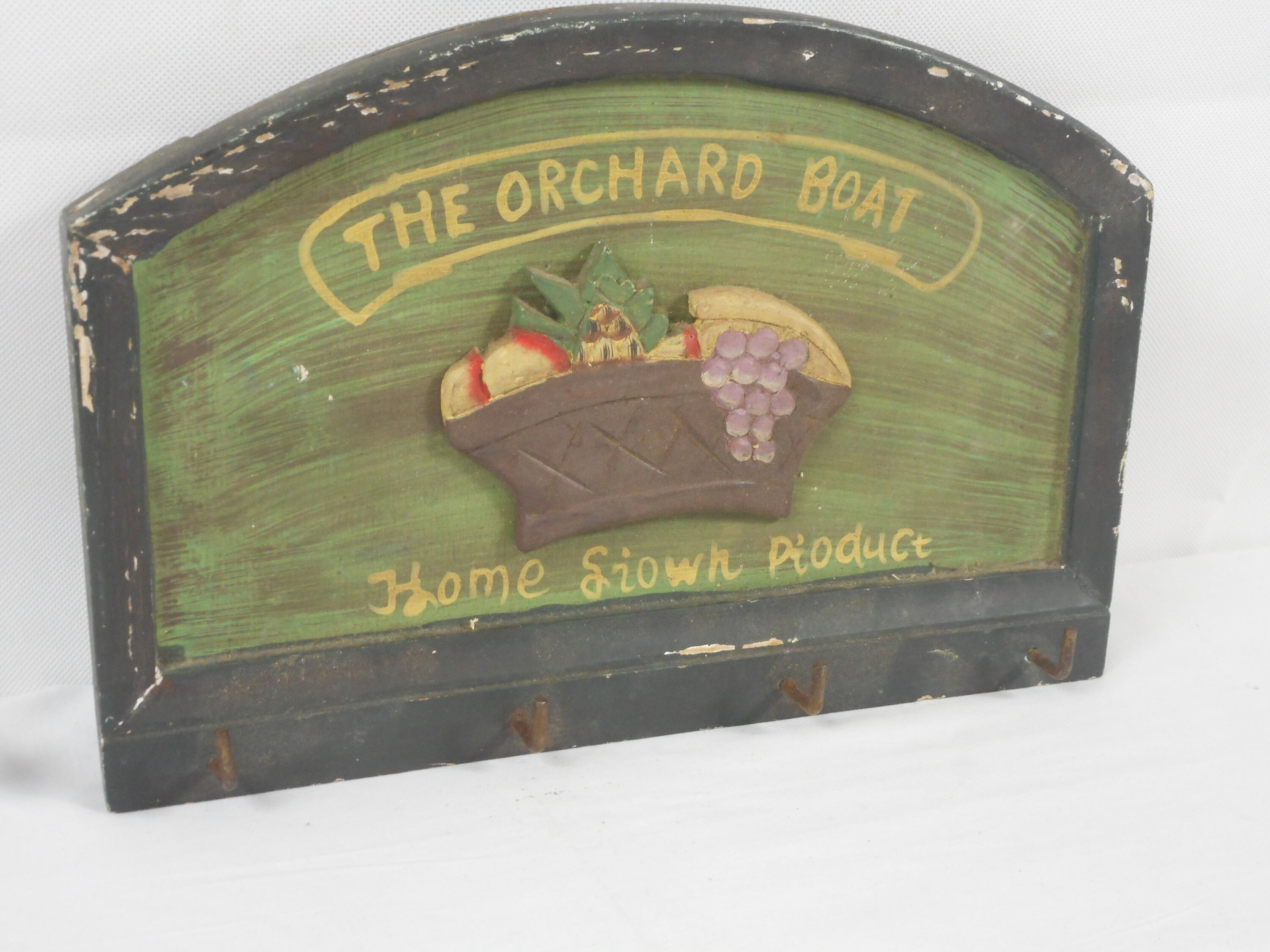 Superbe Cintre de Clé en Bois Fait à La Main et Peint Main