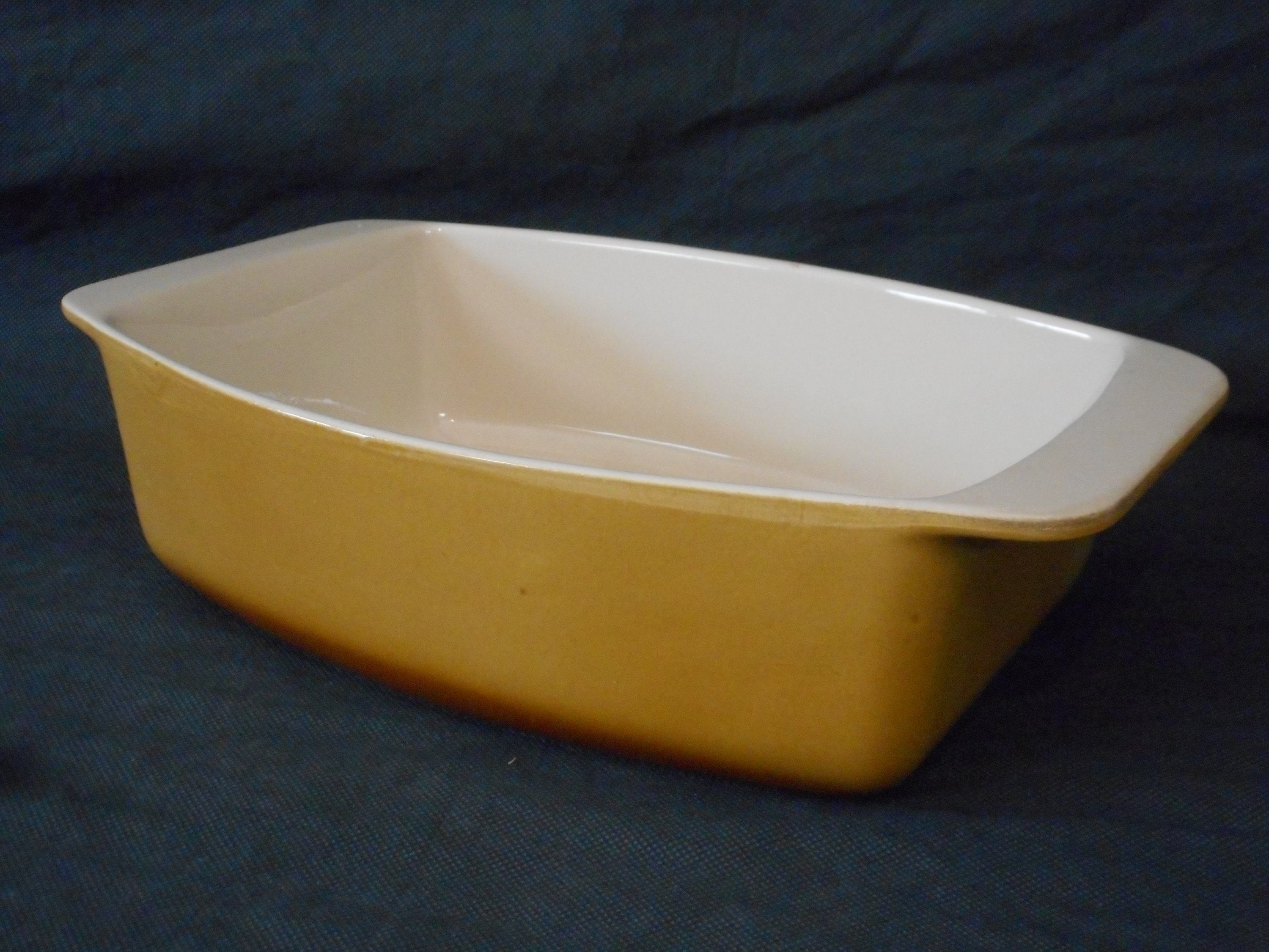 Vintage Français Emile Henry Céramique Émaillée Hors d'ouevres/Plat à Tarte Casserole