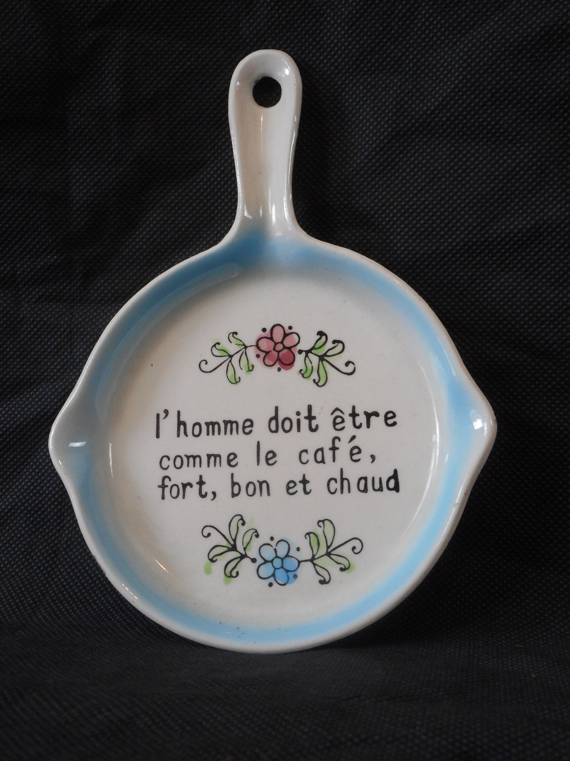 Poêle Murale Vintage Français en Céramique Peinte à La Main avec Devis Français