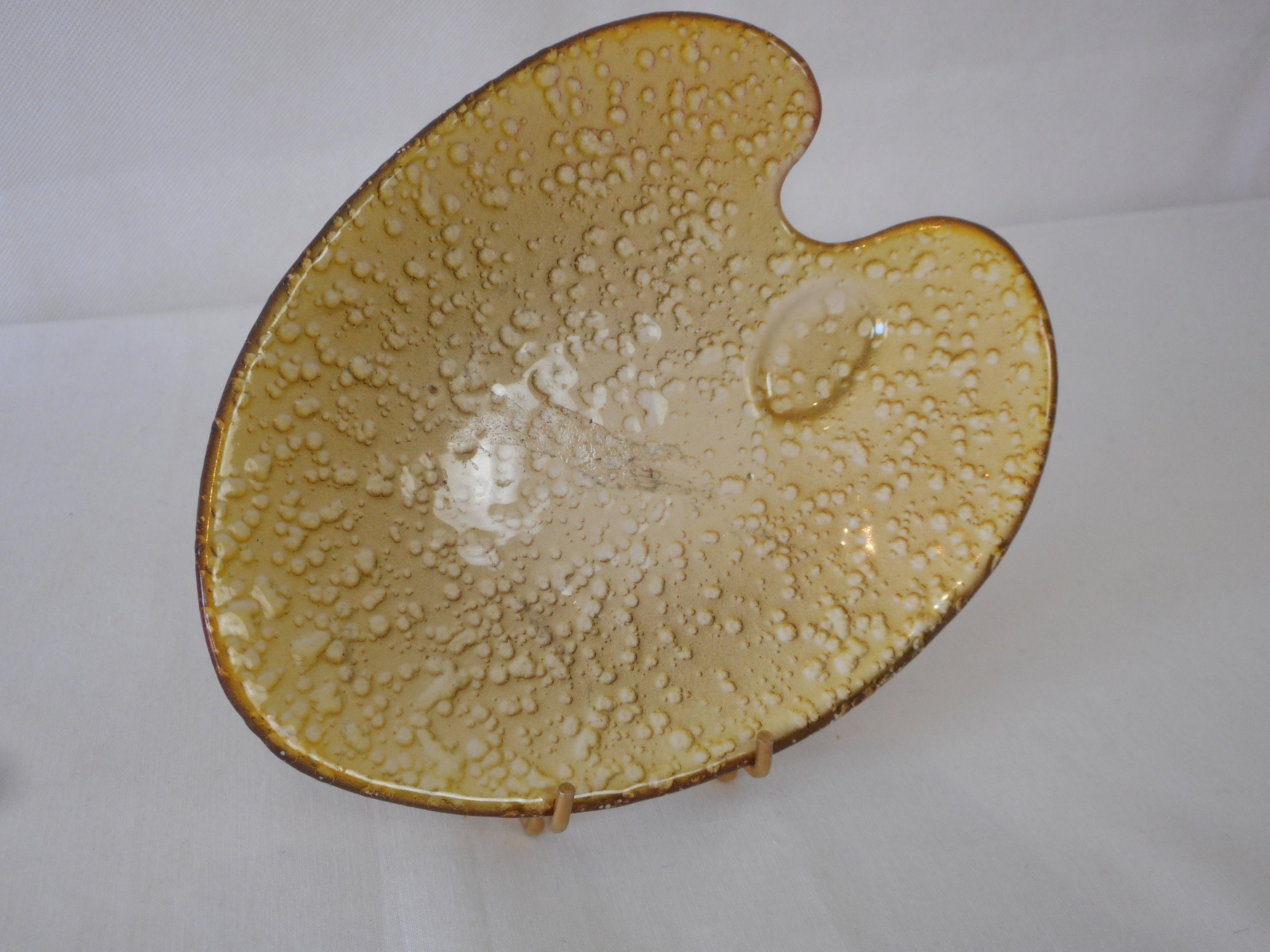 Superbe Vintage Français Plateau Décoratif de Babiole en Porcelaine/Plat